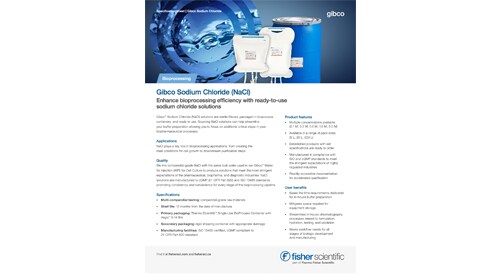 Gibco Sodium Chloride Spec Sheet