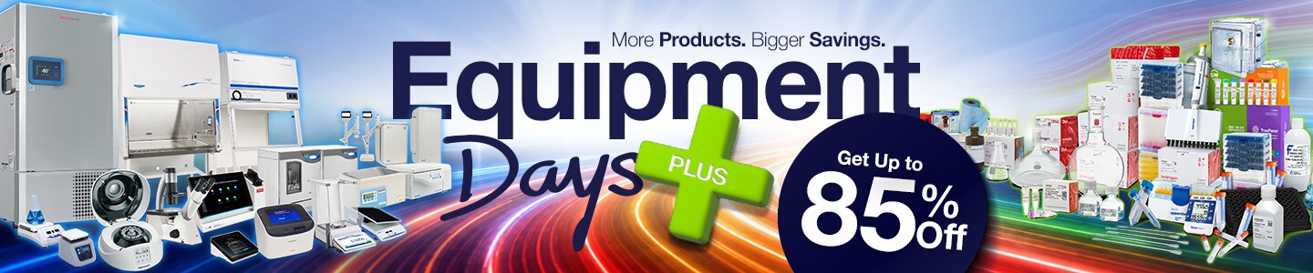 Get up to 85% off equipment, chemicals, consumables, and more during our Equipment Days+ sale. 